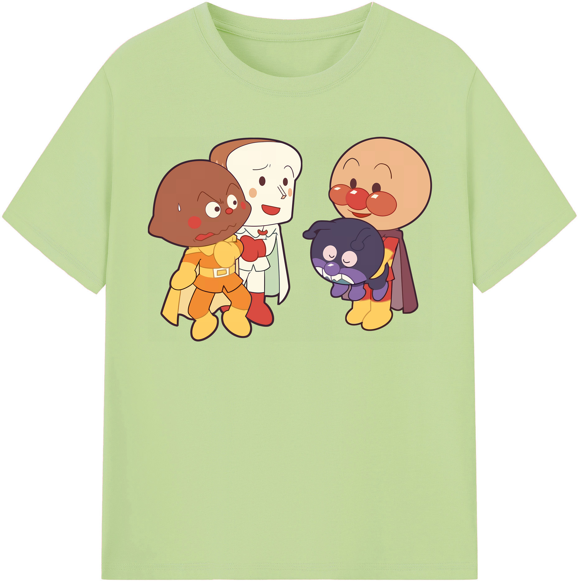 （画像用） アンパンマン Anpanman 綿100％半袖Tシャツ（フロントプリント）
